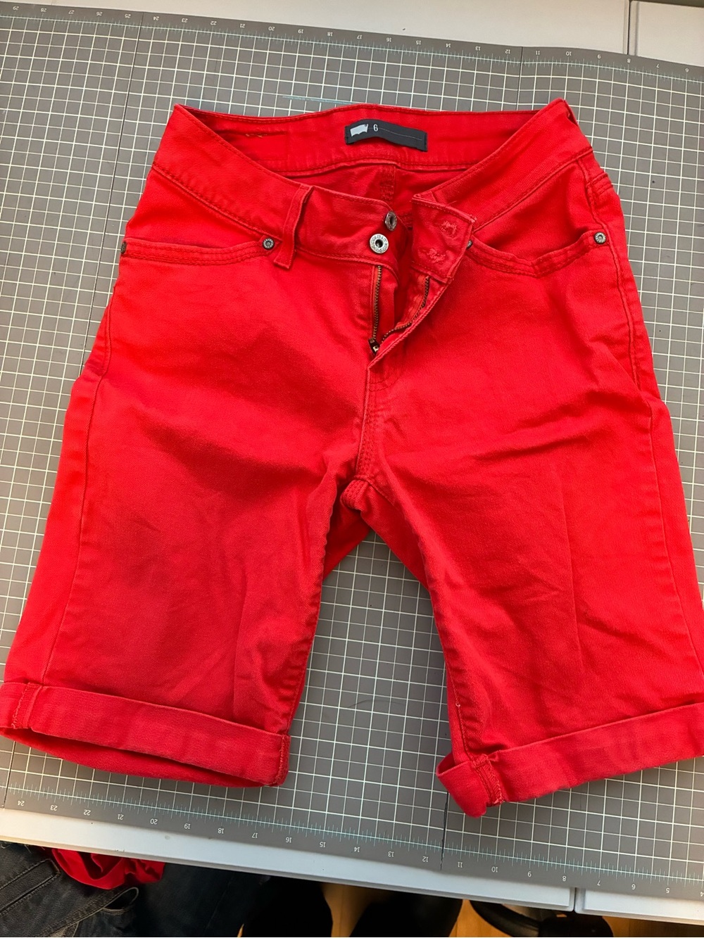 Levi's Women’s Bright Red Denim Jean Shorts
